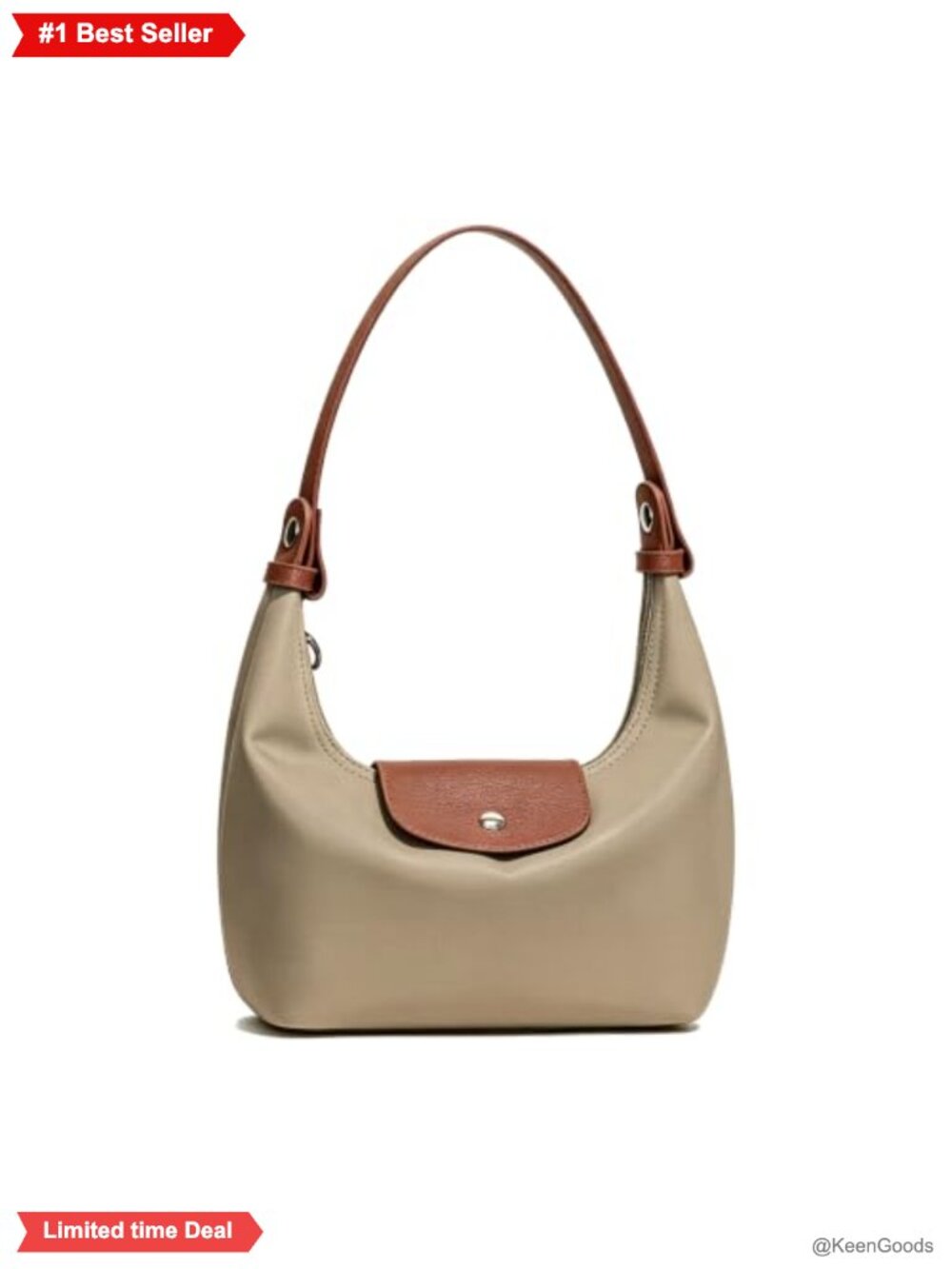 Nylon Crescent Hobo Shoulder Bag Convertible Crossbody Mini Purse 2 Straps